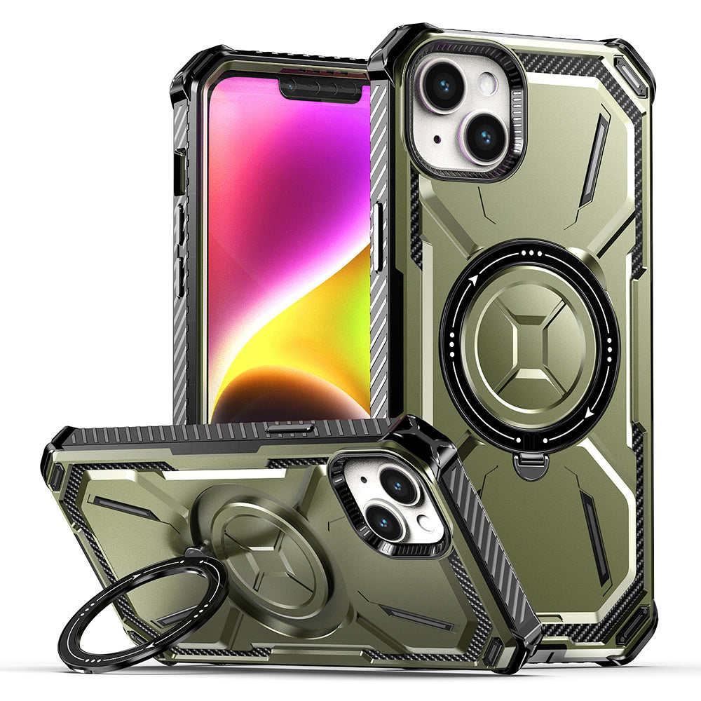 Magnetický kryt na telefon pro iPhone 13 PC TPU Ring Kickstand Kryt na telefon kompatibilní s MagSafe Magnetický kryt na telefon pro iPhone 13 PC TPU Ring Kickstand Kryt na telefon kompatibilní s MagSafe